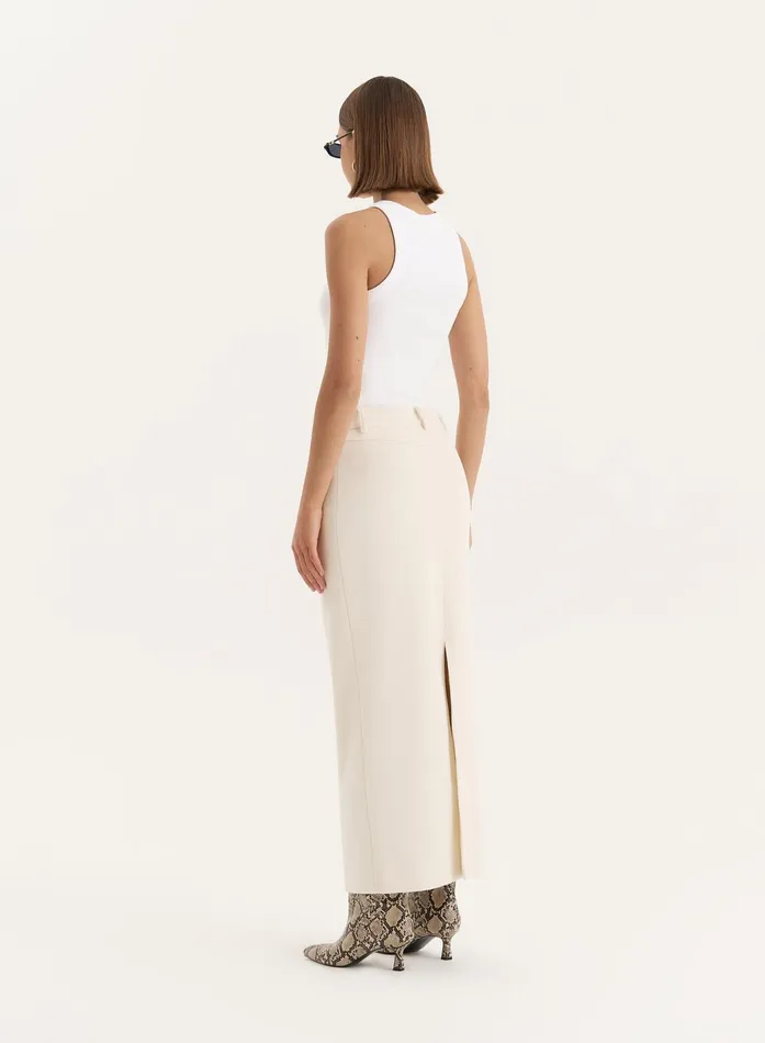 Women Cream Column Maxi Skirt Shelly 4th and Reckless Skirts