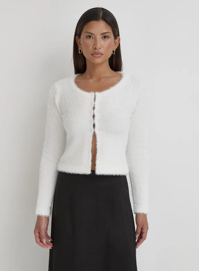 Women Cream Long Sleeve Knitted Top Maxime 4th and Reckless Knitwear
