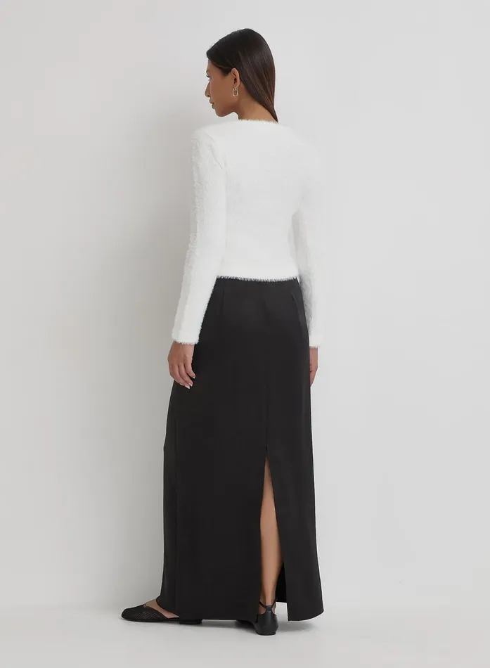 Women Cream Long Sleeve Knitted Top Maxime 4th and Reckless Knitwear