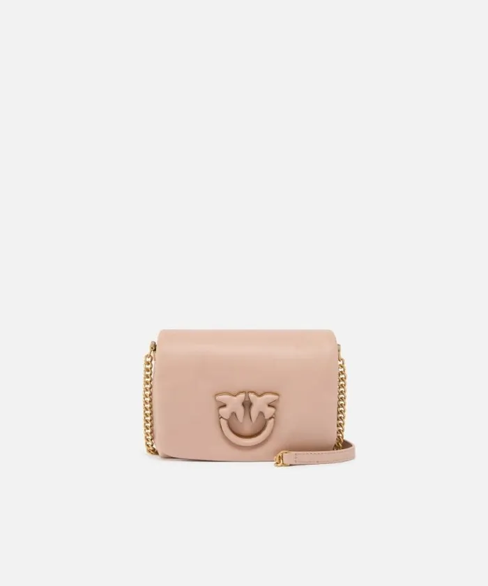 Women Crossbody Bags Pinko Baby Love Bag Click Puff In Nappa Leather Powder Pinkblock Colour Women Crossbody Bags Pinko Baby Love Bag Click Puff In Nappa Leather Powder Pinkblock Colour