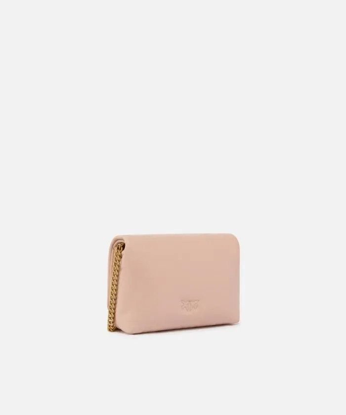 Women Crossbody Bags Pinko Baby Love Bag Click Puff In Nappa Leather Powder Pinkblock Colour