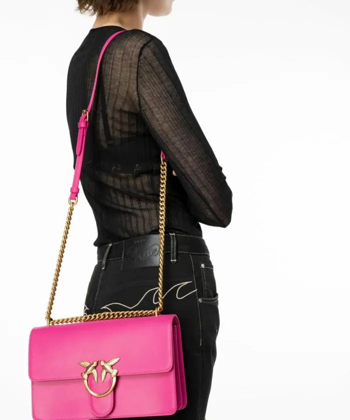 Women Crossbody Bags Pinko Classic Love Bag One Simply Pinko Pinkantique Gold