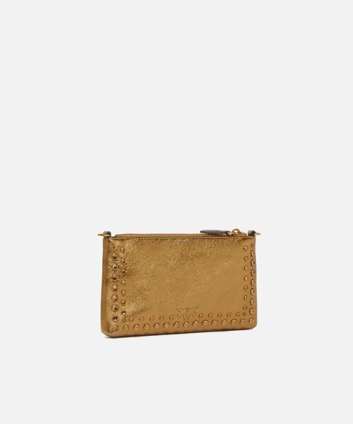 Women Crossbody Bags Pinko Laminated Evening Crossbody Bag With Rhinestones Bronzebronze Women Crossbody Bags Pinko Laminated Evening Crossbody Bag With Rhinestones Bronzebronze