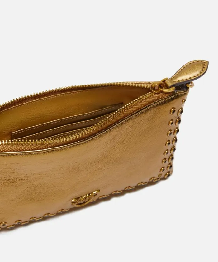 Women Crossbody Bags Pinko Laminated Evening Crossbody Bag With Rhinestones Bronzebronze Women Crossbody Bags Pinko Laminated Evening Crossbody Bag With Rhinestones Bronzebronze