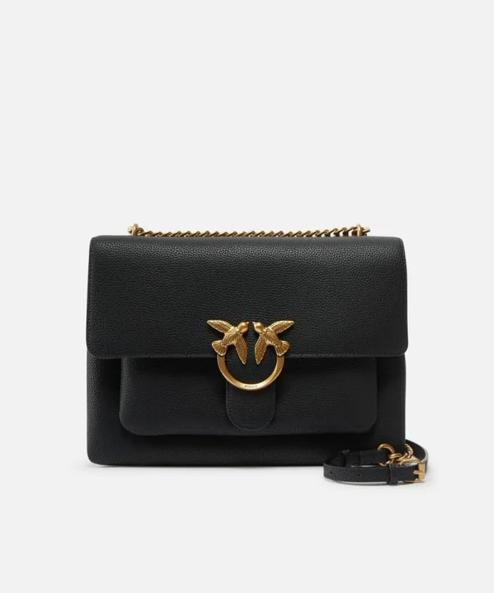Women Crossbody Bags Pinko Love Bag Large Soft Crossbody Bag Blackantique Gold Women Crossbody Bags Pinko Love Bag Large Soft Crossbody Bag Blackantique Gold