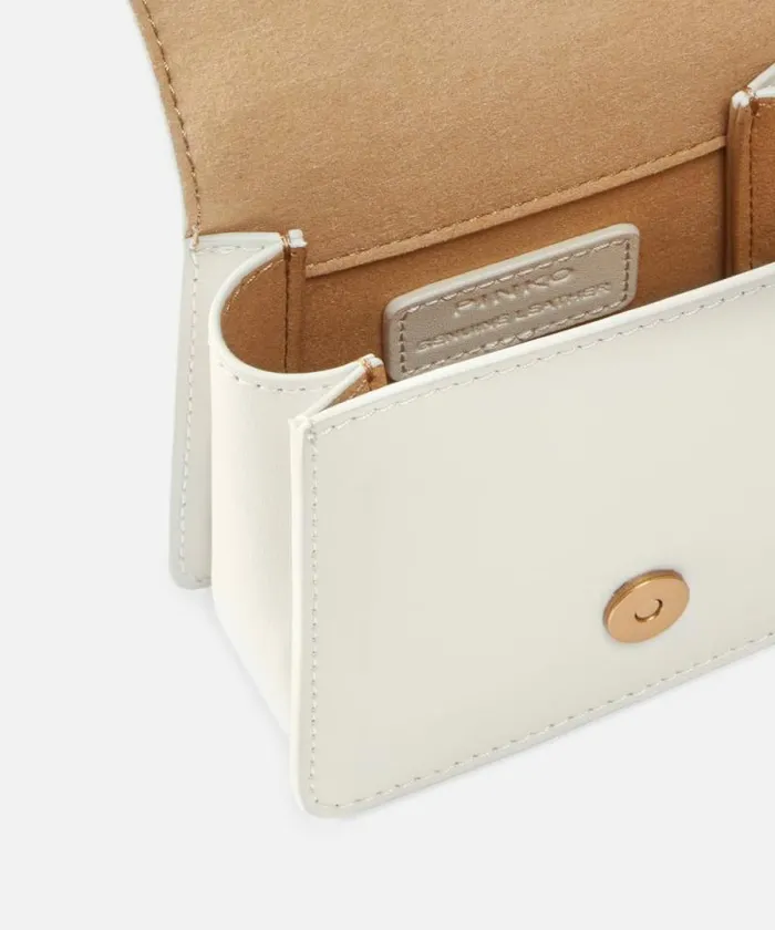 Women Crossbody Bags Pinko Micro LoveBag One Top Handle Light Whitewhiteantique Gold Women Crossbody Bags Pinko Micro LoveBag One Top Handle Light Whitewhiteantique Gold