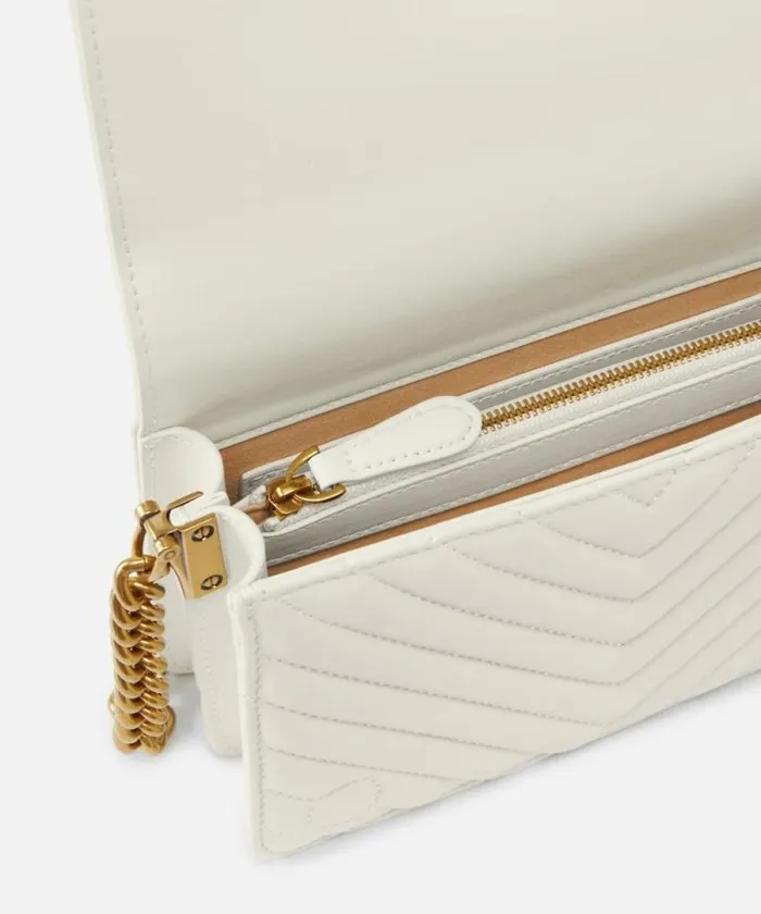 Women Crossbody Bags Pinko Mini Love Bag Click Chevron Whitewhiteantique Gold Women Crossbody Bags Pinko Mini Love Bag Click Chevron Whitewhiteantique Gold