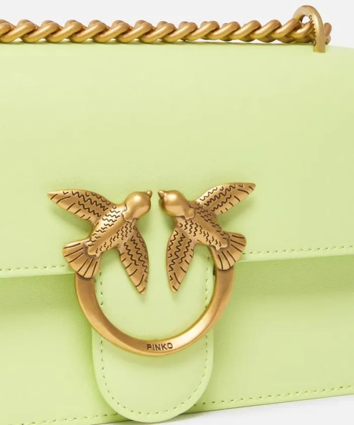 Women Crossbody Bags Pinko Mini Love Bag One Simply Pistachioantiquegold
