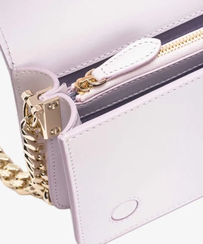 Women Crossbody Bags Pinko PINKO Galleria Fullrhinestone Mini Love Bag Click Fade Orchidlightgold