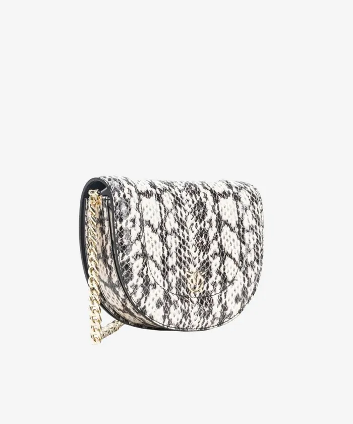 Women Crossbody Bags Pinko PINKO Galleria Mini Love Bag Click Round In Reptileprint Leather Whiteblacklightgold Women Crossbody Bags Pinko PINKO Galleria Mini Love Bag Click Round In Reptileprint Leather Whiteblacklightgold