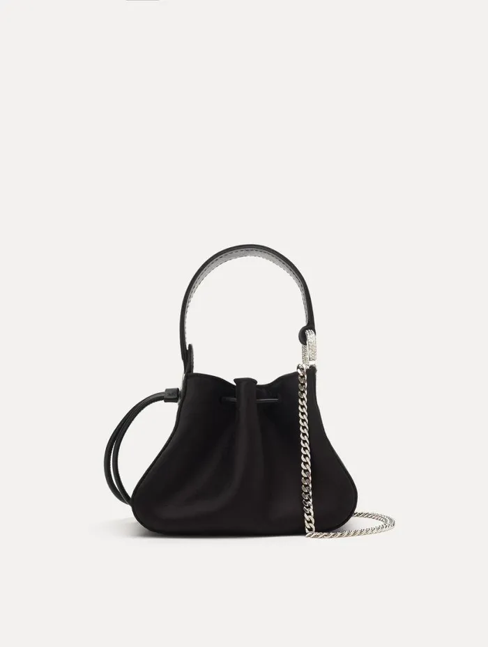 Women Crystal Pav Nano O Handle Bag Black Oscar De La Renta Handbags Women Crystal Pav Nano O Handle Bag Black Oscar De La Renta Handbags