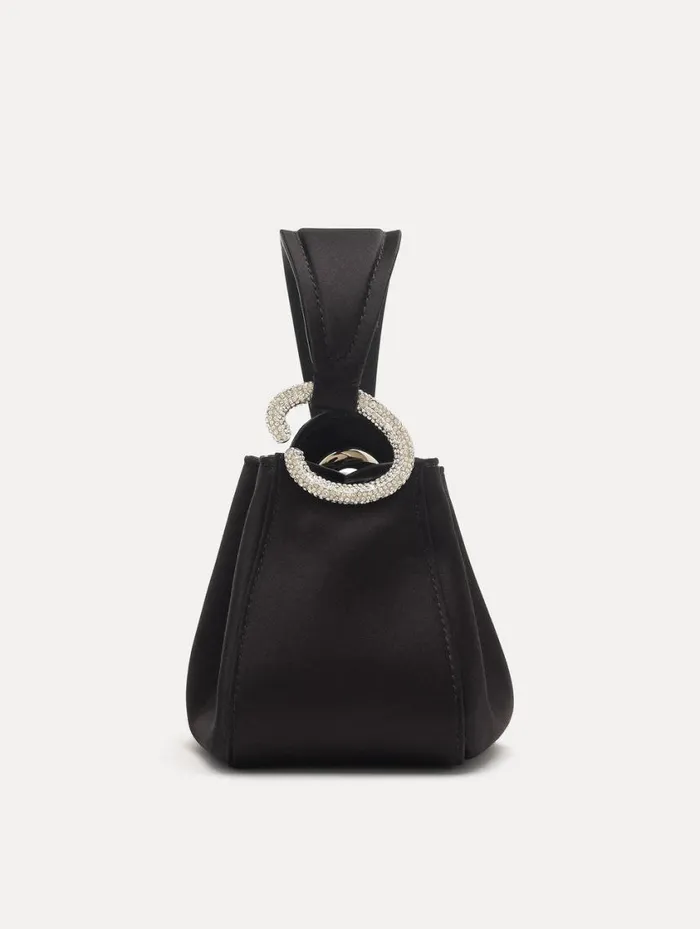 Women Crystal Pav Nano O Handle Bag Black Oscar De La Renta Handbags Women Crystal Pav Nano O Handle Bag Black Oscar De La Renta Handbags