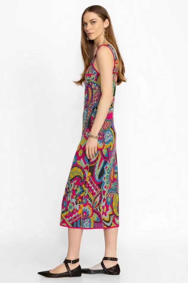 Women DEMARNE MIDI DRESS Demarne Print Johnny Was Dresses Women DEMARNE MIDI DRESS Demarne Print Johnny Was Dresses