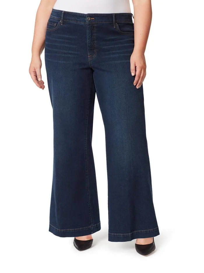 Women Denim Jessica Simpson True Love Wide Leg Trouser Jeans In Ditto