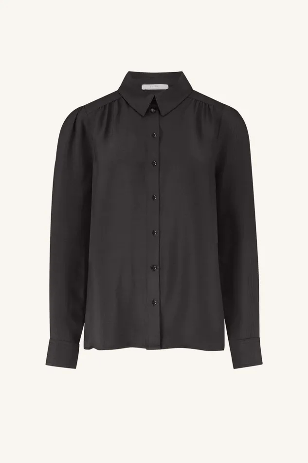 Women Donna Satin Stripe Blouse Cafe Noir Bybar Blouses