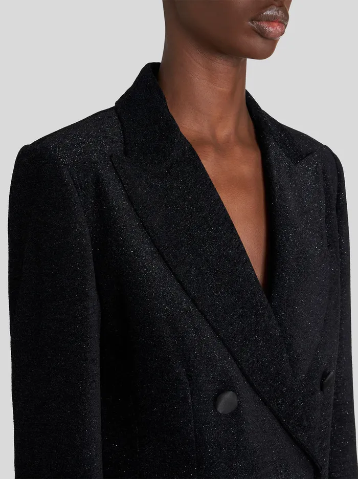 Women DoubleBreasted Jacket With Printed Lining Etro Jackets