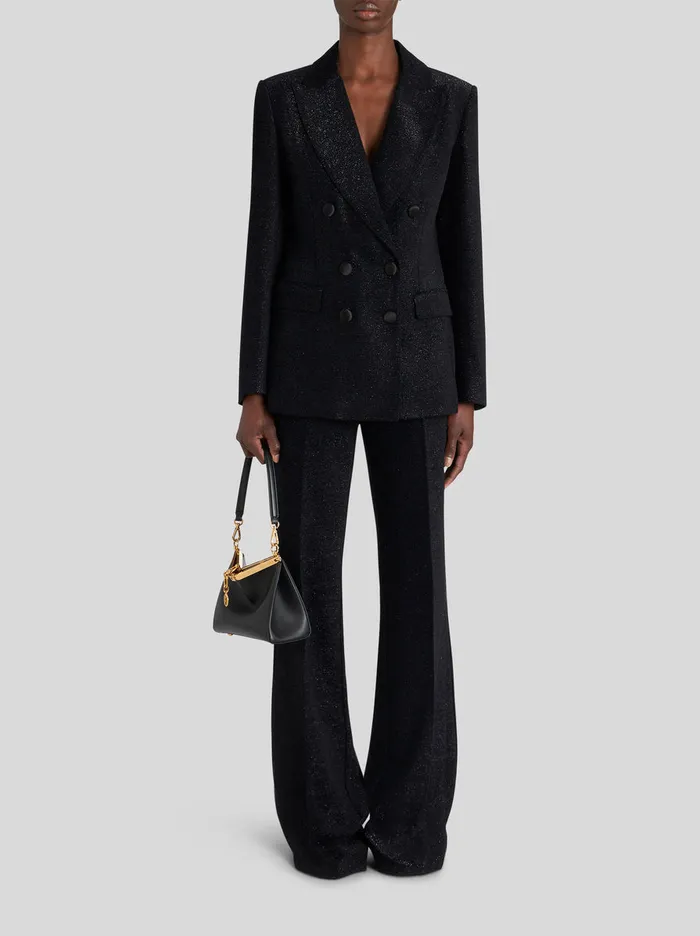 Women DoubleBreasted Jacket With Printed Lining Etro Jackets