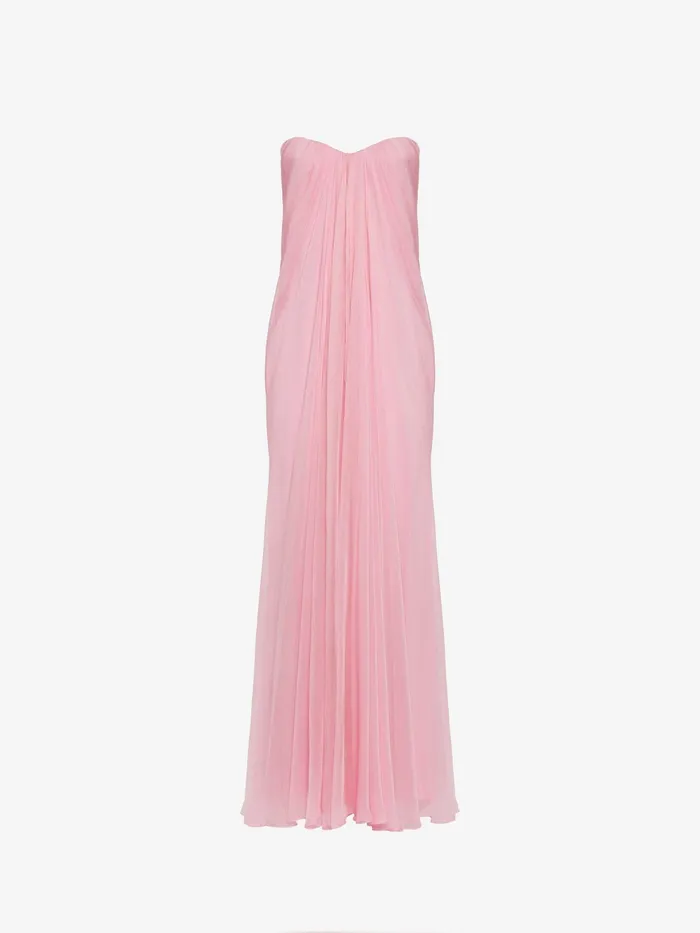 Women Dresses Alexander McQueen Bustier Evening Dress Pale Pink