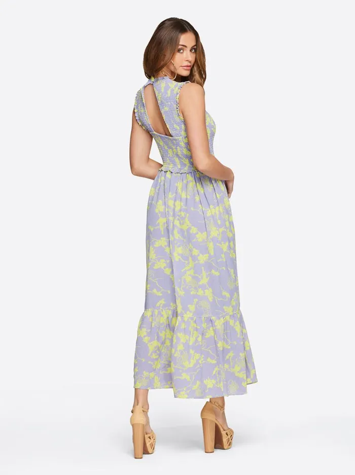 Women Dresses Jessica Simpson Mira Tiered Ruffle Maxi Dress In Hidden Lotus