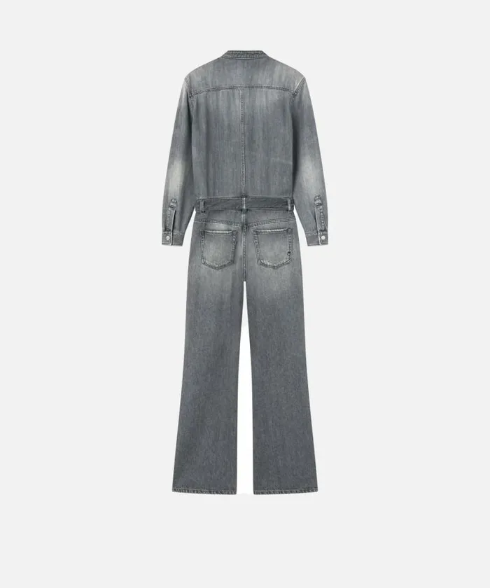 Women Dresses Pinko Light Grey Denim Jumpsuit Light Grey Wash
