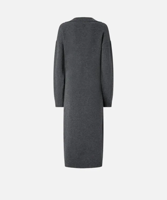 Women Dresses Pinko Long Cashmere Blend Knit Dress Greycrow