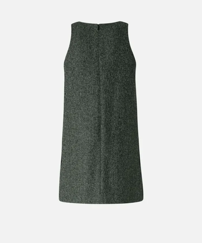 Women Dresses Pinko Short Pinafore Dress With Mirrorfinish Buttons Blackwhite