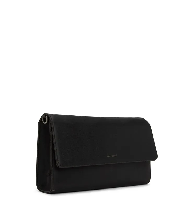 Women Drewlg Large Vegan Crossbody Bag 8211 Vintage Black Matt and Nat Crossbody