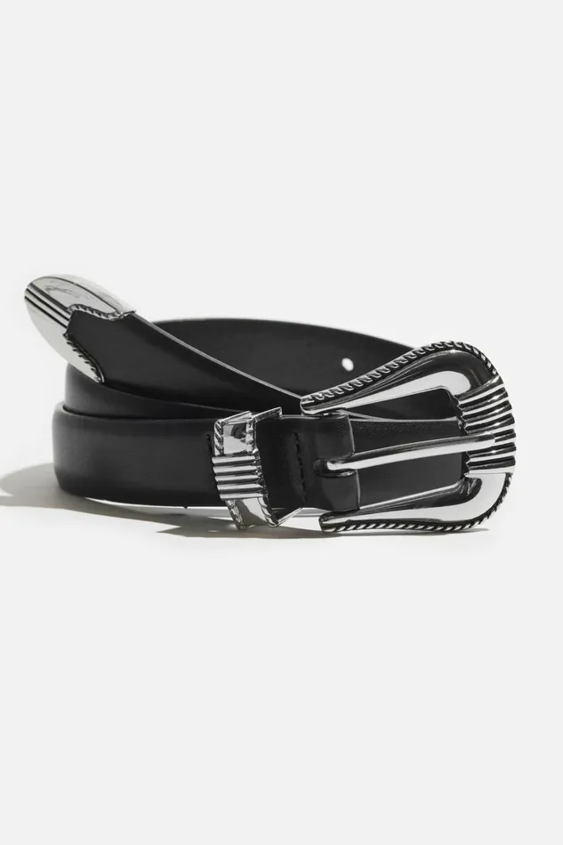 Women Dynamite Belts Western Lined Belt Black