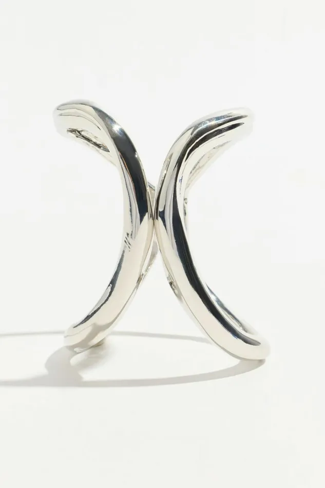 Women Dynamite Bracelets Open Curve Cuff Bracelet GREY