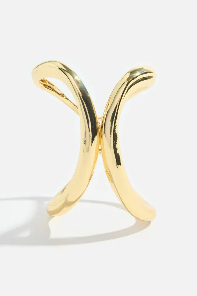 Women Dynamite Bracelets Open Curve Cuff Bracelet YELLOW