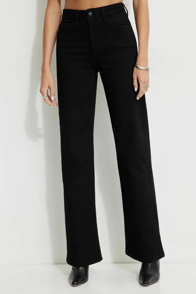 Women Dynamite Jeans and Denim Heidi Wide Leg Jeans Black