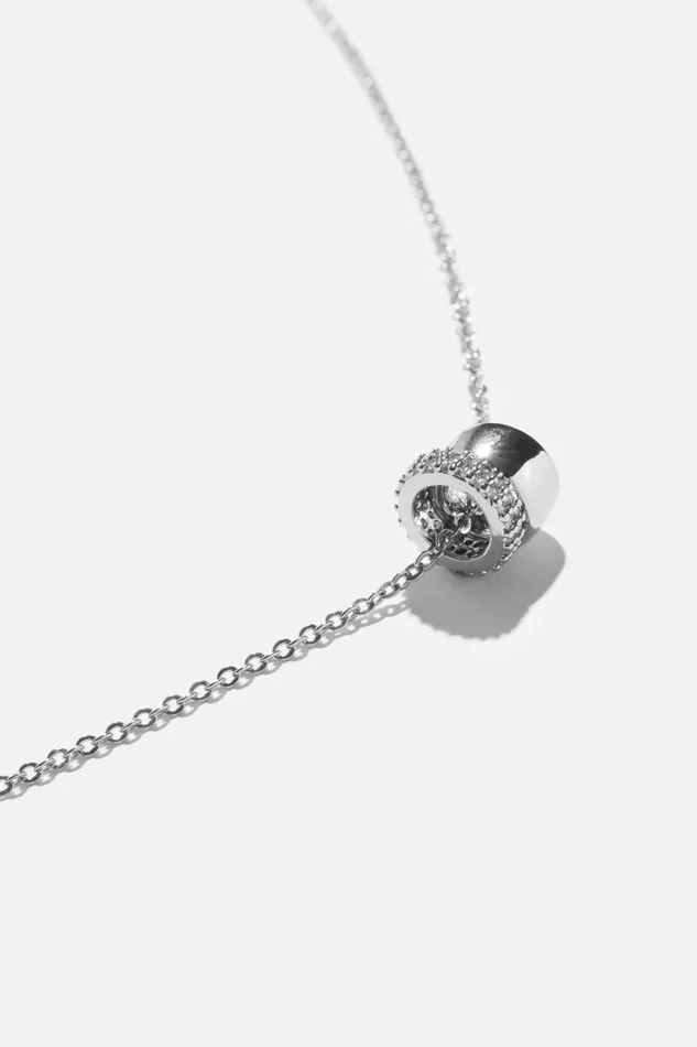 Women Dynamite Necklaces Ring Charm Necklace Gray