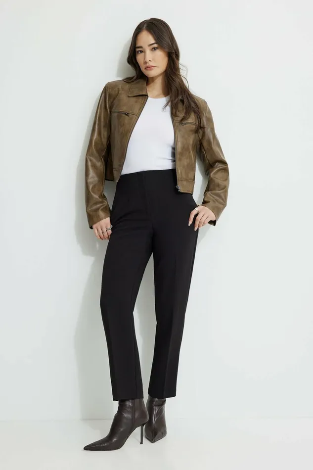 Women Dynamite Pants Emily Tailored Slim Ankle Pants Black