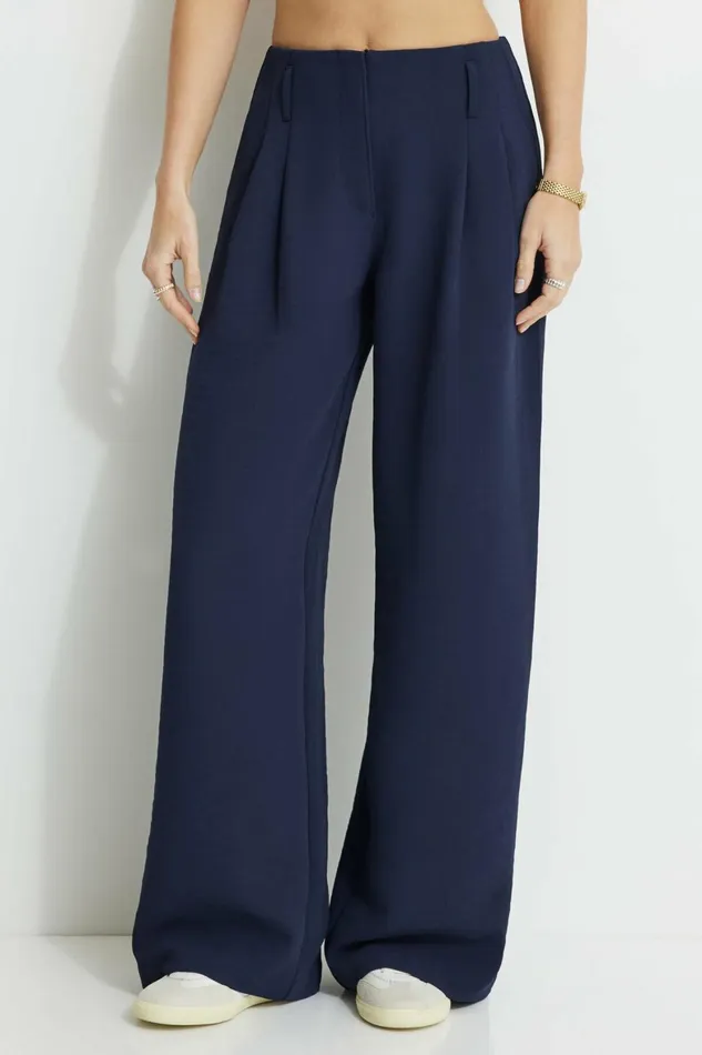 Women Dynamite Pants Jourdan Mid Rise Pants Blue