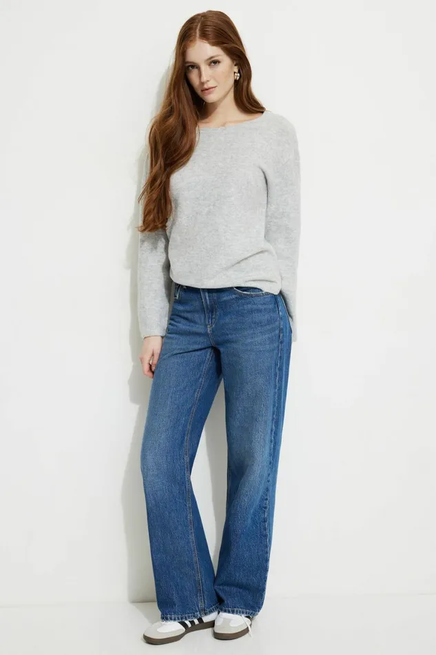 Women Dynamite Sweaters and Cardigans Heavenlyarn Open Back Sweater GREYS