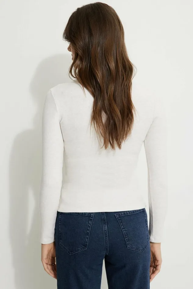 Women Dynamite Tops Renae Ribbed Flyaway Cardigan White