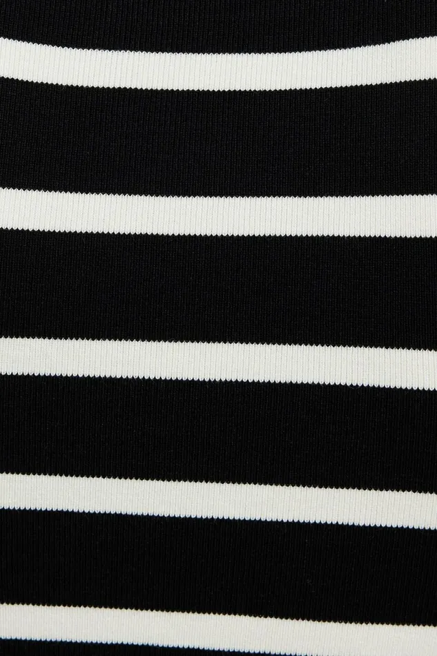 Women Dynamite Tops Ribbed Rolled Hem Tank Black