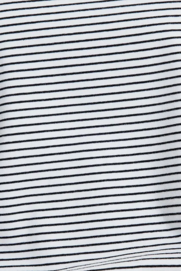 Women Dynamite Tops Striped Long Sleeve TShirt Black