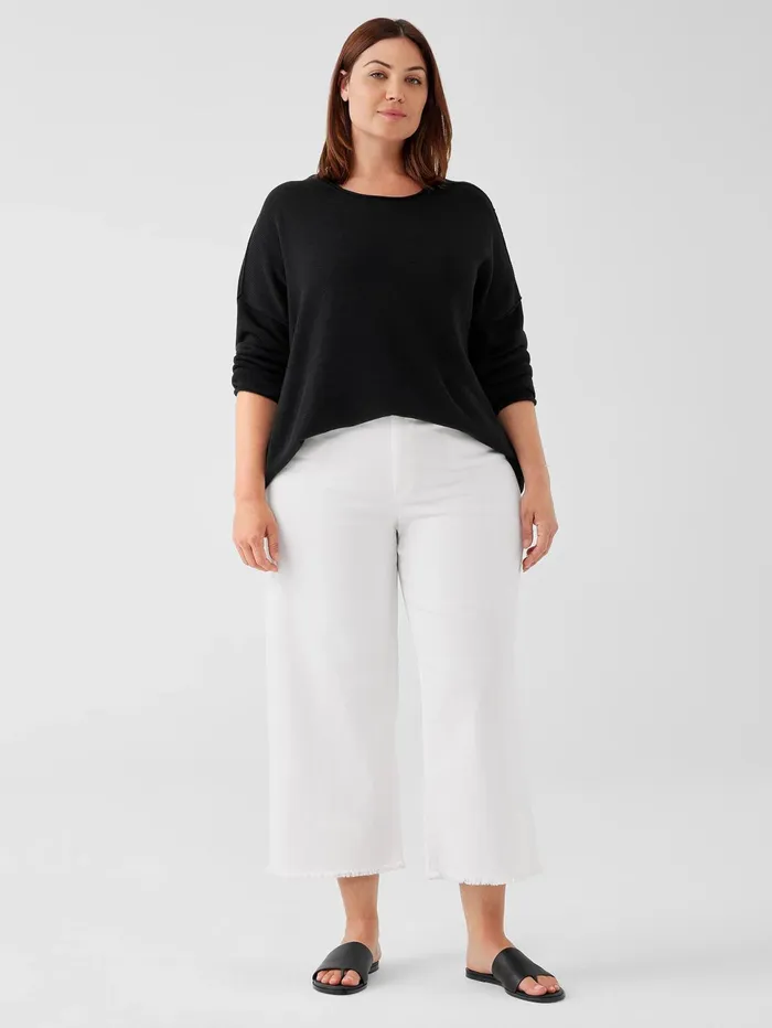 Women Eileen Fisher Denim Organic Cotton Denim Straight Jean White