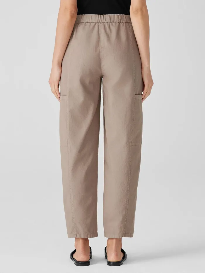 Women Eileen Fisher Pants Shorts and Jumpsuits Cotton Hemp Stretch Lantern Pant Briar