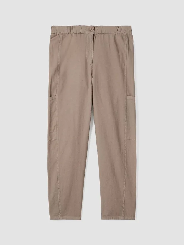 Women Eileen Fisher Pants Shorts and Jumpsuits Cotton Hemp Stretch Lantern Pant Briar