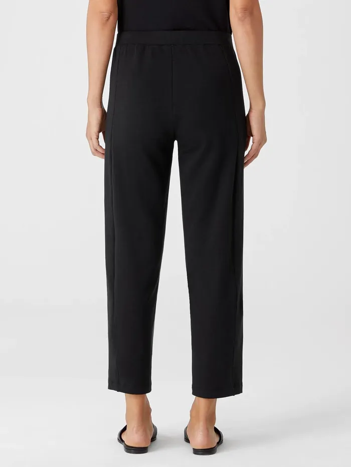 Women Eileen Fisher Pants Shorts and Jumpsuits Cozy Brushed Terry Hug Lantern Pant Black