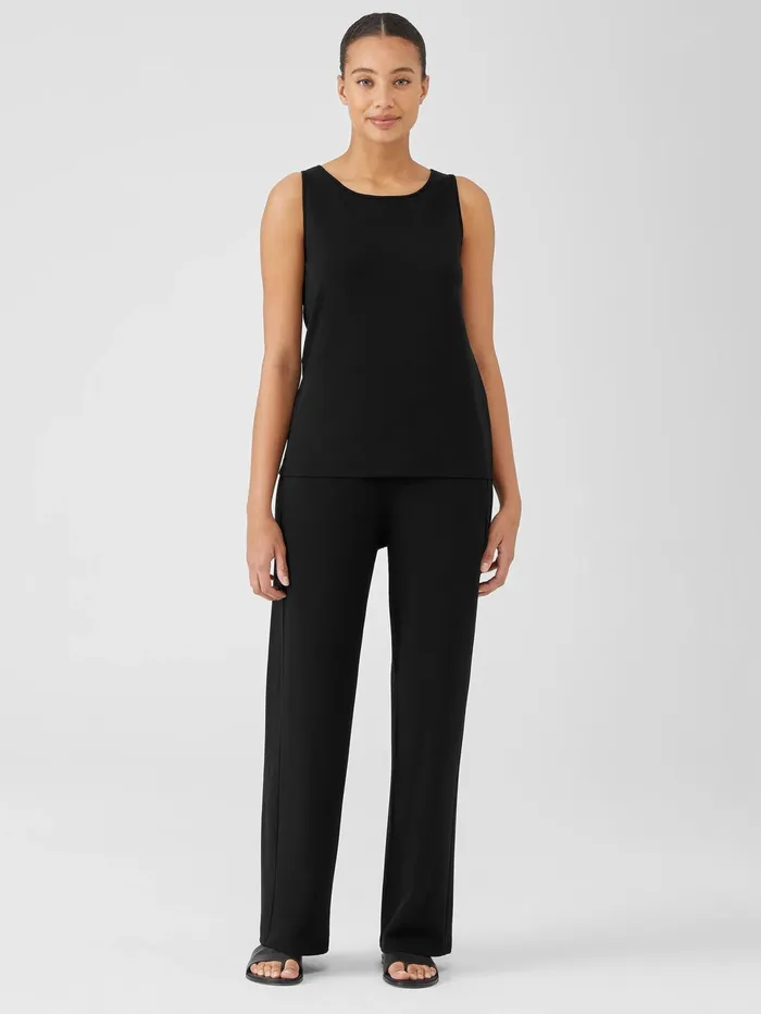 Women Eileen Fisher Pants Shorts and Jumpsuits Cozy Brushed Terry Hug Straight Pant Black Women Eileen Fisher Pants Shorts and Jumpsuits Cozy Brushed Terry Hug Straight Pant Black