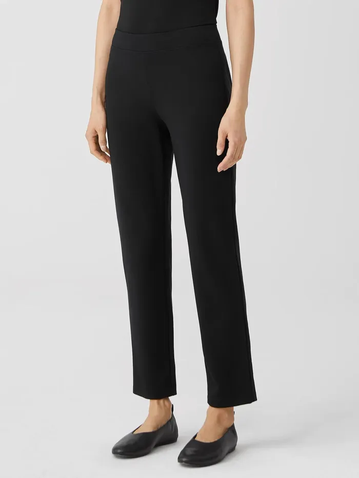 Women Eileen Fisher Pants Shorts and Jumpsuits Flex Ponte Pant Black