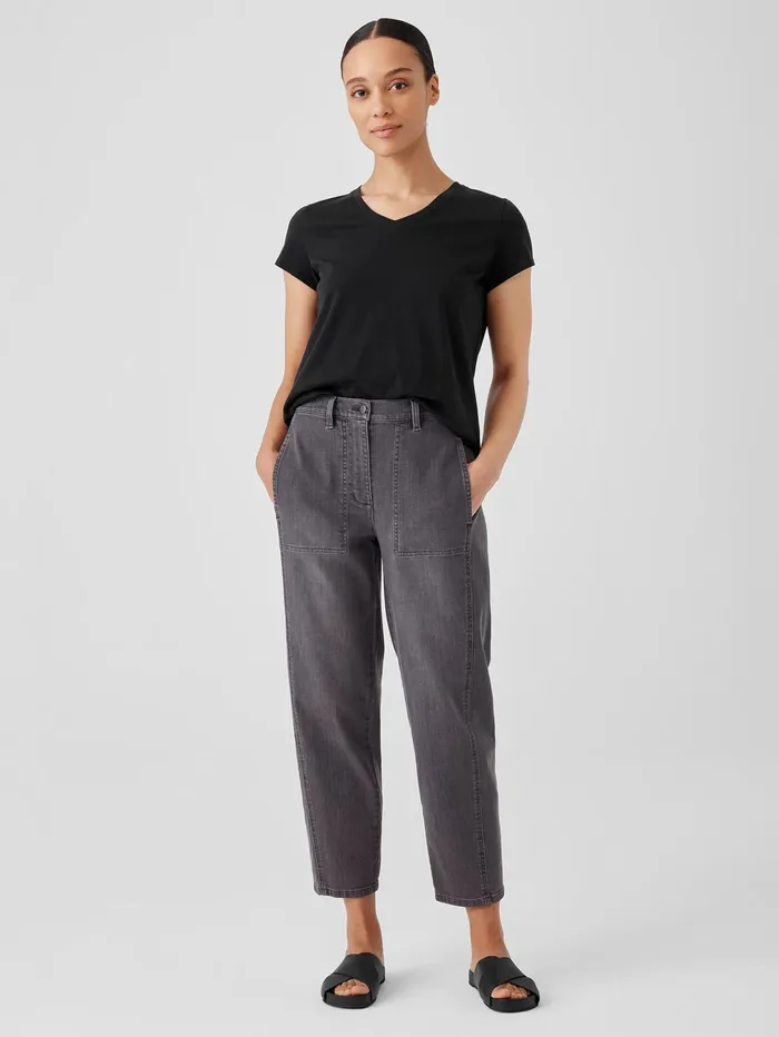 Women Eileen Fisher Pants Shorts and Jumpsuits Organic Cotton Stretch Lantern Jean Carbon Women Eileen Fisher Pants Shorts and Jumpsuits Organic Cotton Stretch Lantern Jean Carbon