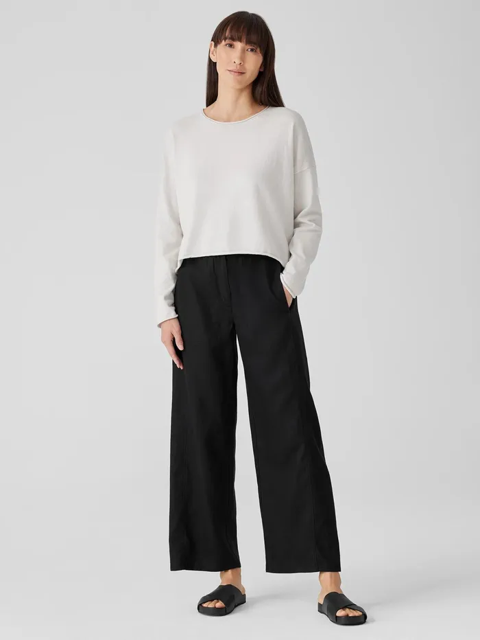 Women Eileen Fisher Pants Shorts and Jumpsuits Organic Linen Wide Trouser Pant Black Women Eileen Fisher Pants Shorts and Jumpsuits Organic Linen Wide Trouser Pant Black