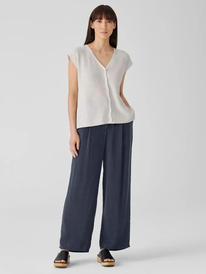 Women Eileen Fisher Pants Shorts and Jumpsuits Sandwashed Twill Wide Trouser Pant Ocean Women Eileen Fisher Pants Shorts and Jumpsuits Sandwashed Twill Wide Trouser Pant Ocean
