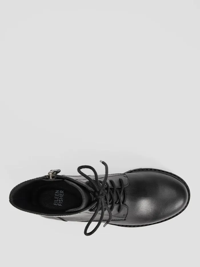 Women Eileen Fisher Shoes Coin Leather Bootie Black