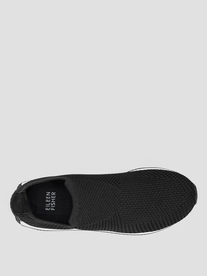 Women Eileen Fisher Shoes Humm Recycled Stretch Knit Sneaker Black