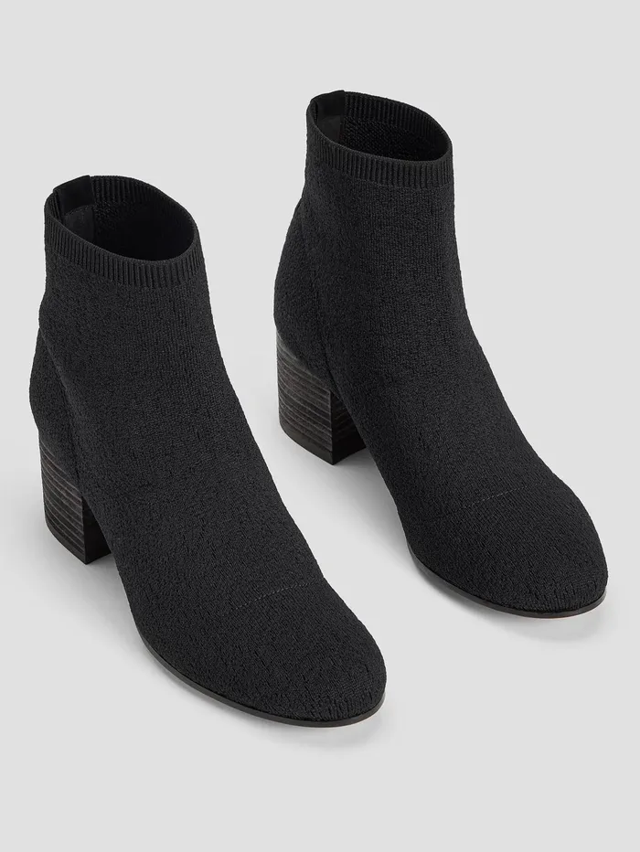 Women Eileen Fisher Shoes Oriel Recycled Stretch Knit Bootie Black